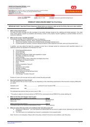 PRODUCT DISCLOSURE SHEET for Fire Policy - AmAssurance