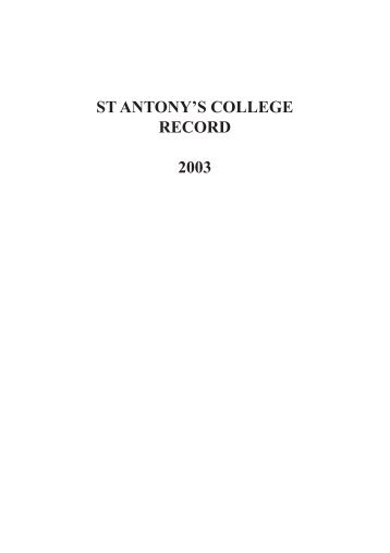 SAC part2 - St Antony's College - University of Oxford