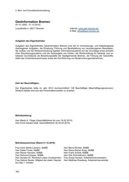 Bericht über Beteiligungen, Eigenbetriebe und Museumsstiftungen ...