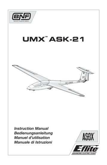 29642 EFL ASK 21 Manual multi.indb - Horizon Hobby