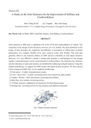 A Study on the Joint Structures for the Improvement of Stiffness and ...