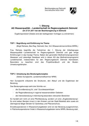 Protokoll - Weser NRW