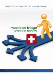 Australian Triage Process Review Project - Emergency Care Institute