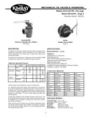 Mech. Oil Valves and Trunions - Home | Kimray Mobile