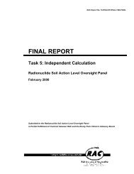 Task 5: Independent Calculation of Soil Action Levels - Rocky Flats ...