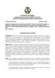 Autorizzazione al subappalto alla ditta CNP - Provincia di Foggia