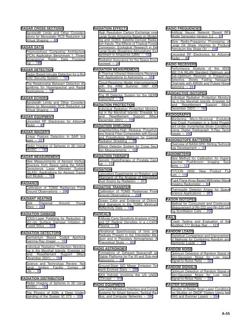 NASA Scientific and Technical Aerospace Reports