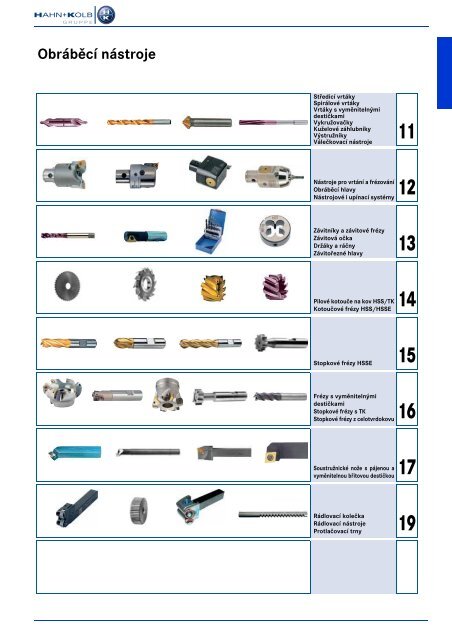 ObrÃ¡bÄcÃ­ nÃ¡stroje - EN / Hahn+Kolb