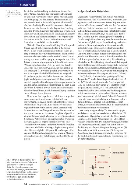 Grundlagen der organischen Halbleiter - Institut für Physik ...