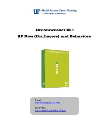 Dreamweaver CS4 AP Divs - Academic Health Center Training