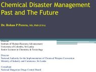 Chemical Disaster Management Past and The Future