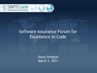 Software Assurance Forum for Excellence in Code - Build Security In