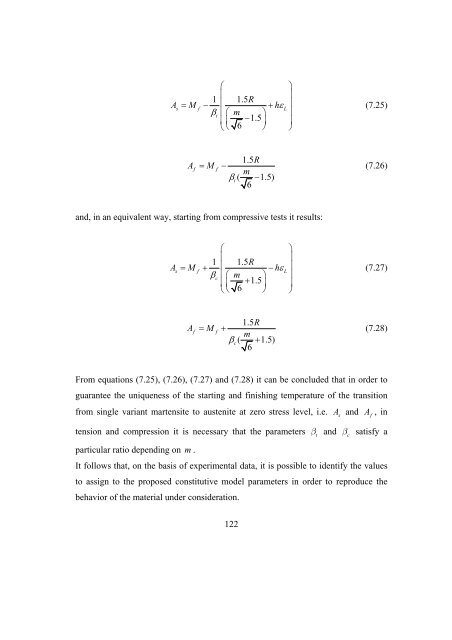 Finite Strain Shape Memory Alloys Modeling - Scuola di Dottorato in ...