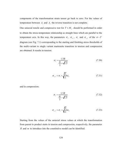 Finite Strain Shape Memory Alloys Modeling - Scuola di Dottorato in ...