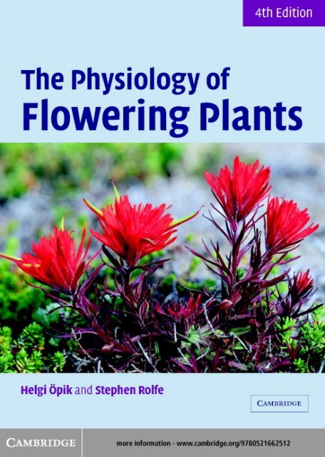 The Physiology of Flowering Plants - KHAM PHA MOI