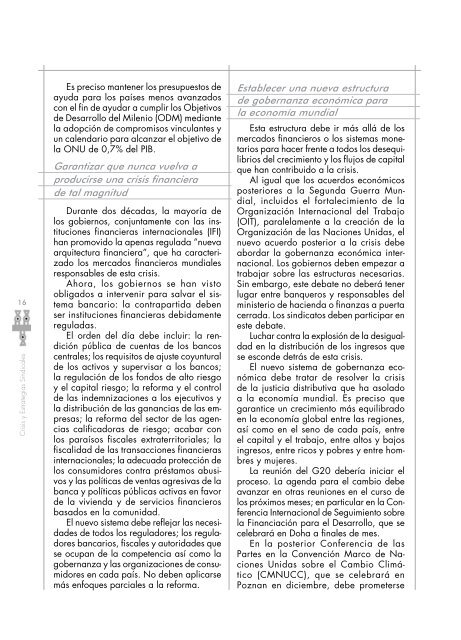 SINDICATOS 2009. ESTRATEGIAS FRENTE A LA CRISIS ...