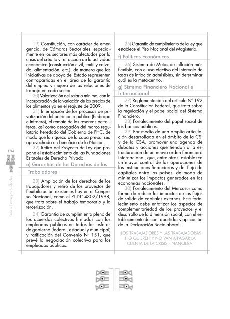 SINDICATOS 2009. ESTRATEGIAS FRENTE A LA CRISIS ...