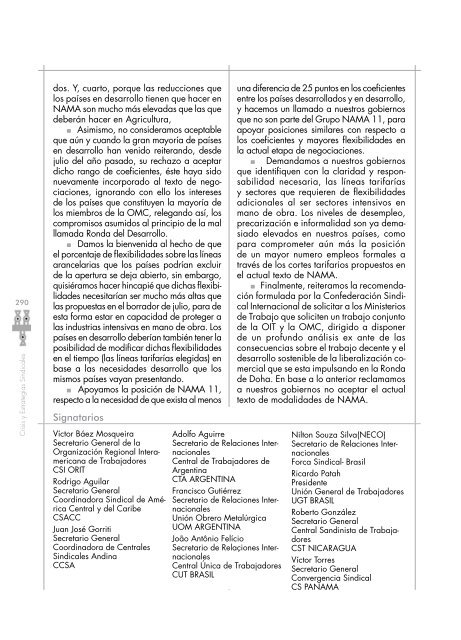 SINDICATOS 2009. ESTRATEGIAS FRENTE A LA CRISIS ...