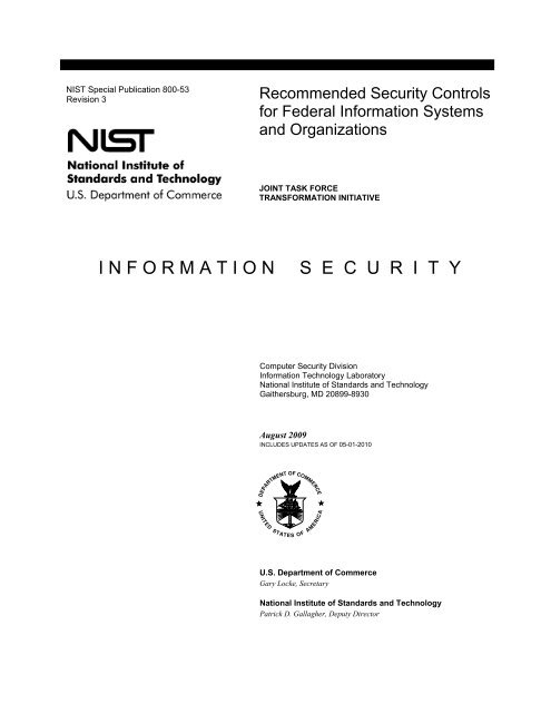 Mapping between NIST 800-53 and ISO/IEC 27001 - SCADAhacker