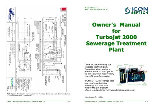 Owner's Manual for Turbojet 2000 Sewerage ... - Icon-Septech