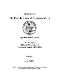 Directory of The Florida House of Representatives Speaker Dean ...