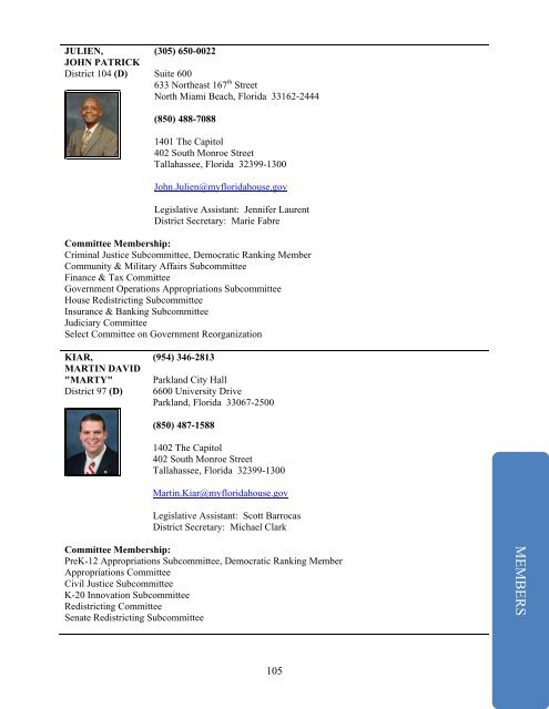 Directory of The Florida House of Representatives Speaker Dean ...