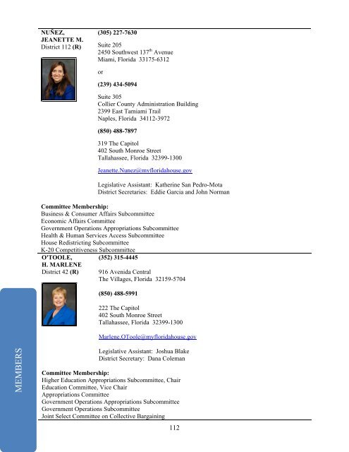 Directory of The Florida House of Representatives Speaker Dean ...