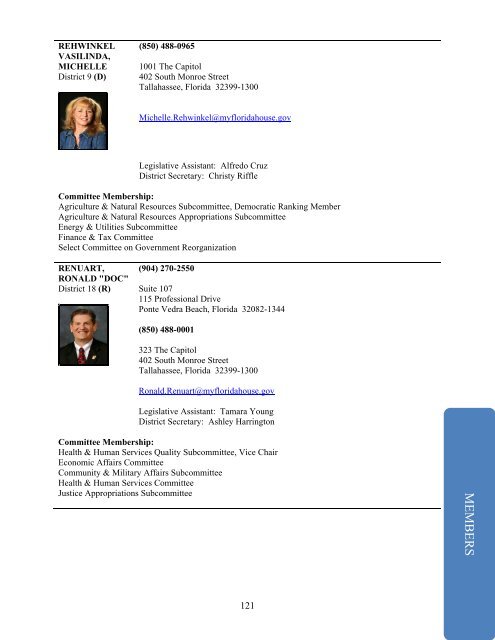 Directory of The Florida House of Representatives Speaker Dean ...