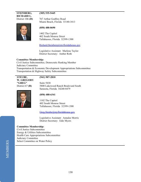 Directory of The Florida House of Representatives Speaker Dean ...