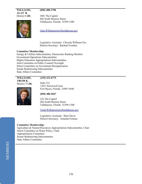 Directory of The Florida House of Representatives Speaker Dean ...