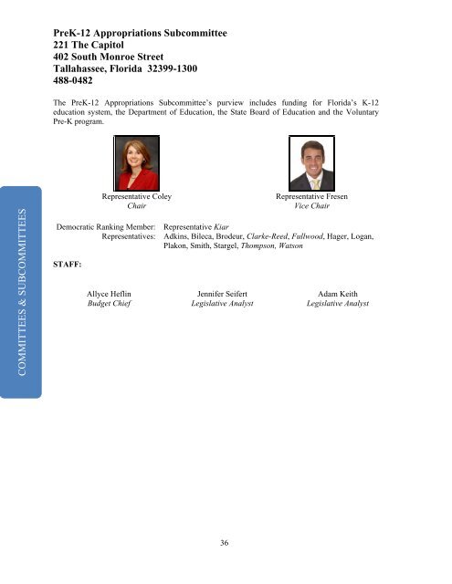 Directory of The Florida House of Representatives Speaker Dean ...