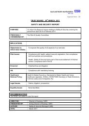 Safety & security report - East and North Herts NHS Trust