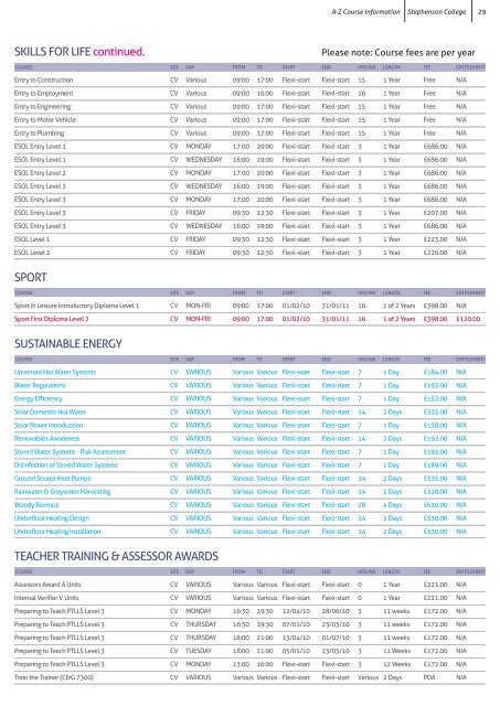 THERE'S TO STEPHENSON COLLEGE