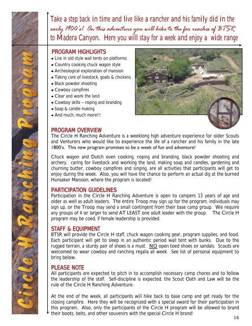 BTSR High Adventure Catalog - Buffalo Trail Council