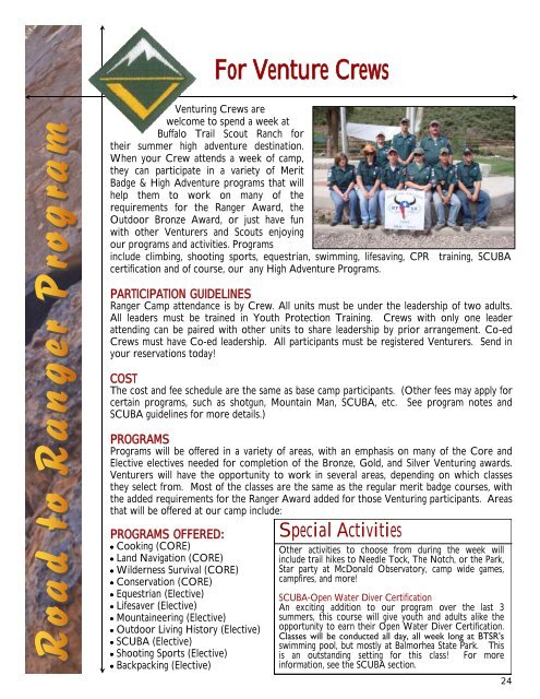 BTSR High Adventure Catalog - Buffalo Trail Council