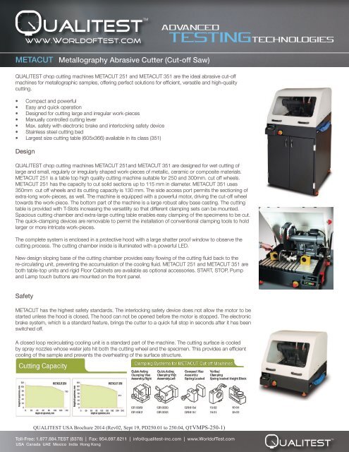 Download Metacut Abrasive Cutter / Cut-off Saw PDF Here