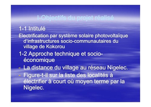 Electrification villageoise au Niger - RIAED