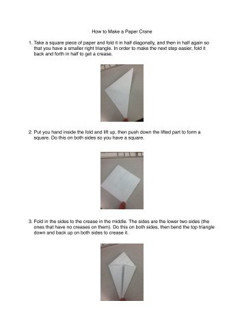 How To Make a Paper Crane (PDF)