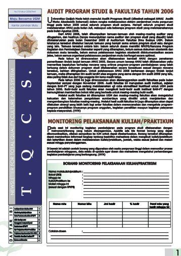 15.Edisi_Juli_2006 - Kantor Jaminan Mutu - Universitas Gadjah Mada