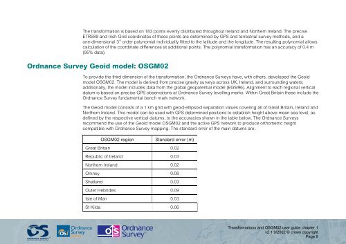 Transformations and OSGM02 user guide - Leica Geosystems