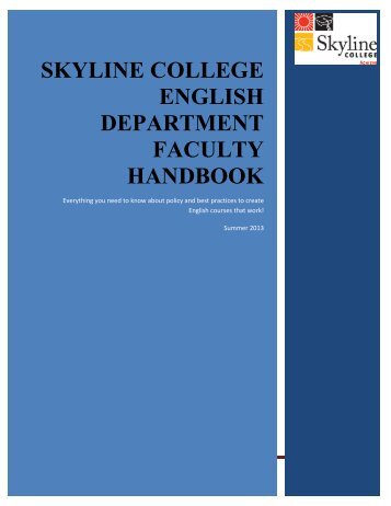 eNGLISH DEPARTMENT HANDBOOK - Skyline College