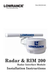Radar & RIM 200 - Lowrance
