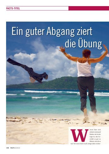 Ein guter Abgang ziert die Übung