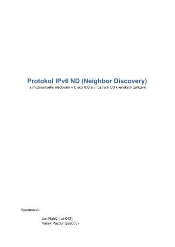 Protokol IPv6 ND (Neighbor Discovery)