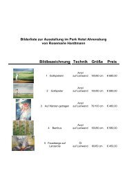 Bilderliste zur Ausstellung im Park Hotel Ahrensburg von Rosemarie ...