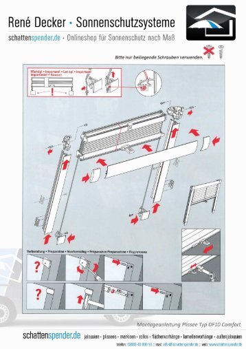 Montageanleitung Dachfenster-Plissee Typ DF10 Comfort