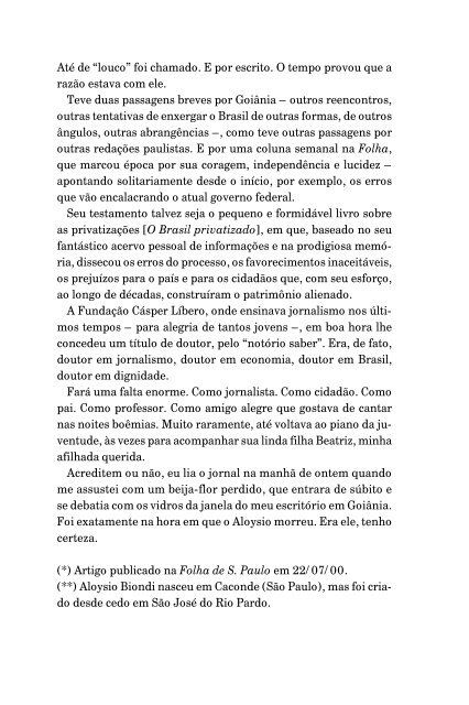O Brasil Privatizado II (em PDF)
