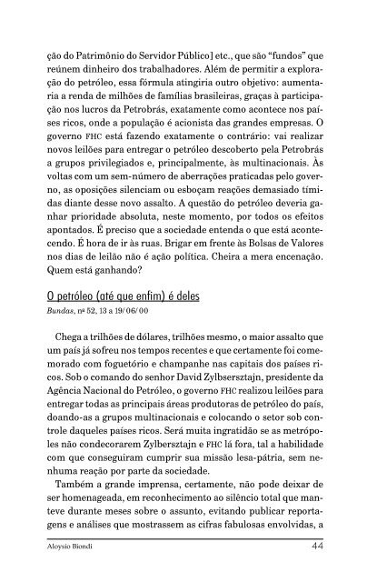 O Brasil Privatizado II (em PDF)