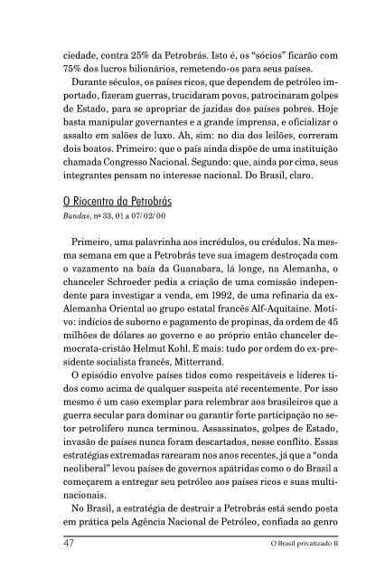 O Brasil Privatizado II (em PDF)