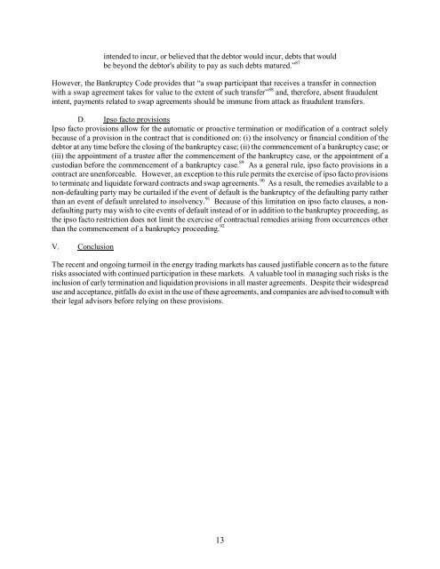 Early Termination and Liquidation Provisions in Energy Trading and ...